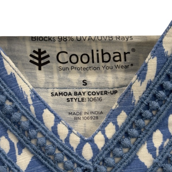 Coolibar French Blue Melrose Ikat Size Small Samoa Bay Cover-up - Picture 9 of 14